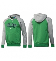 MLB Men Nike Boston Red Sox Pullover Hoodie GreenGrey