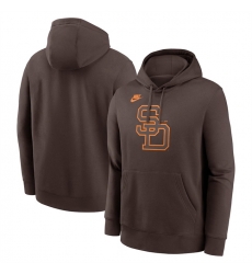 Men San Diego Padres Brown Cooperstown Collection Logo Club Pullover Hoodie Men San Diego Padres Brown Cooperstown Collection Logo Club Pullover Hoodie