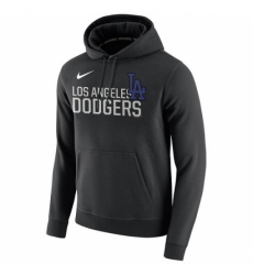 Men MLB LA Dodgers Nike Club Fleece Pullover Hoodie Black