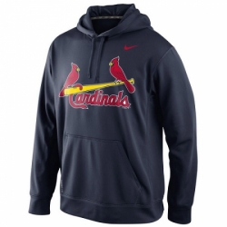 Men MLB St Louis Cardinals Nike KO Wordmark Performance Hoodie Navy