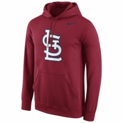 Men MLB St Louis Cardinals Nike Logo Performance Pullover Hoodie Red