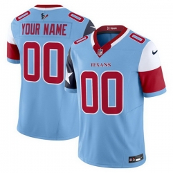 Men Women Youth Houston Texans Active Player Custom Blue 2024 F U S E  V5 Limited Stitched Football Jersey