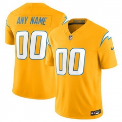 Men Women Youth Los Angeles Chargers Active Player Custom Gold 2025 F U S E  Alternate Vapor Limited Stitched Football Jersey