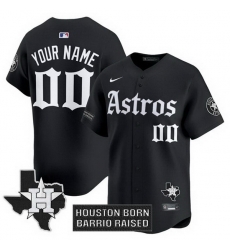 Men Women Youth Houston Astros Active Player Custom Black Gothic 27Houston Born Barrio Raised 27 Limited Stitched Baseball Jersey Men Women Youth Houston Astros Active Player Custom Black Gothic 27Houston Born Barrio Raised 27 Limited Stitched Baseball Jersey