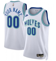 Men Women Youth Toddler MINNESOTA TIMBERWOLVES Custom Nike NBA Stitched Jersey White