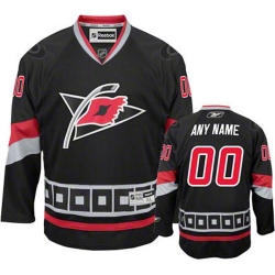 Men Women Youth Toddler Black Jersey - Customized Reebok Carolina Hurricanes Third