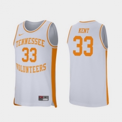 Men Tennessee Volunteers Zach Kent White Retro Performance College Basketball Jersey