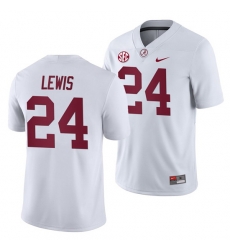 NCAA Football Alabama Crimson Tide Terrell Lewis White 2019 Away Game Jersey