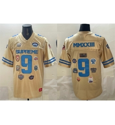 Men Cream Football Championship Stitched Jersey Men Cream Football Championship Stitched Jersey