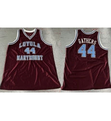Men Loyola Marymount University 44 Hank Gathers Burgundy Stitched Basketball Jersey Men Loyola Marymount University 44 Hank Gathers Burgundy Stitched Basketball Jersey