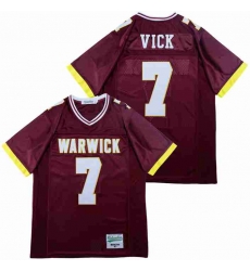 Men MICHAEL VICK #7 HIGHSCHOOL FOOTBALL JERSEY red