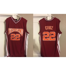 Men Richmond Cruz 22 Red Stitched Basketball Jersey