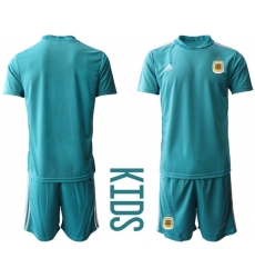 Kids Argentina Short Soccer Jerseys 007