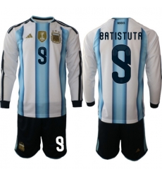 Argentina 2026 FIFA World Cup Soccer Jersey White LONG #9 BATISTUTR