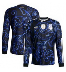 Men 0 Blank Argentina National Team adidas 2026 Away Replica Jersey Black 2