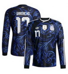 Men 17Alejandro Garnacho Argentina National Team adidas 2026 Away Replica Jersey Black 1