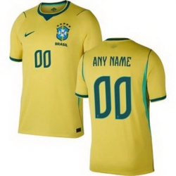 Youth 00 Brazil National Team Custom 2026 Home Jersey 2