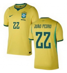 Youth 22 Brazil National Team Joao Pedro 2026 Home Jersey 1