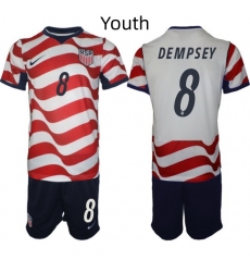 USA FIFA World Cup 2026 Soccer Red Home Jersey Clint Dempsey #8