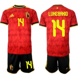 Belgium 2026 FIFA World Cup Soccer Jersey Red #14 LUKEBAKIO