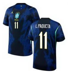 Men 11 Brazil National Team Lucas Paqueta 2026 Home Jersey 2