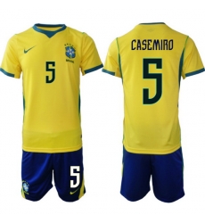 Men Brazil 2026 FIFA World Cup Yellow Home Soccer Jersey CASEMIRO #5 Men Brazil 2026 FIFA World Cup Yellow Home Soccer Jersey CASEMIRO #5