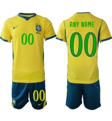 Men Brazil 2026 FIFA World Cup Yellow Home Soccer Jersey CUSTOM Green Men Brazil 2026 FIFA World Cup Yellow Home Soccer Jersey CUSTOM Green