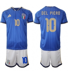 Italy Home Blue Soccer Jersey 0008