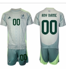 Men Mexico Custom 2024 25 Green Away Soccer Jersey Suit Men Mexico Custom 2024 25 Green Away Soccer Jersey Suit