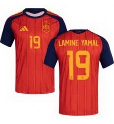 Men 19 Spain Lamine Yamal World Cup 2026 Away Replica Jersey   6