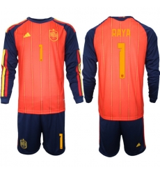 Spain 2026 FIFA World Cup Soccer Jersey Red LONG #1 RAYA