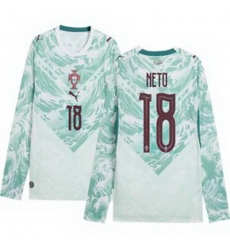 Men 18 Portugal Replica Pedro Neto Long Sleeve Away Jersey 2 Men 18 Portugal Replica Pedro Neto Long Sleeve Away Jersey 2