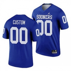 Oklahoma Sooners Custom Blue Legend Men'S Jersey