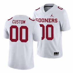 Oklahoma Sooners Custom White Game Men'S Jersey