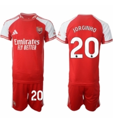 Men Arsenal FC 20 Jorginho Red 2025 Home Soccer Jersey Suit