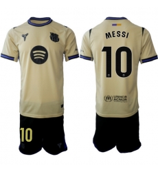 Men FC Barcelona 2026 Soccer Jerseys Beige #10 MESSI