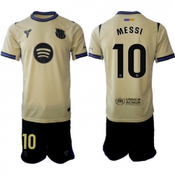 Men FC Barcelona 2026 Soccer Jerseys Beige #10 MESSI