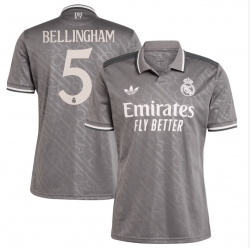 Jude Bellingham Real Madrid #5 Soccer Jersey Gray