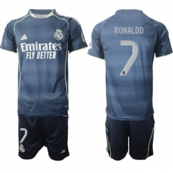 Men Real Madrid 2026 Soccer Jerseys DarkBlue #7 RONALDO
