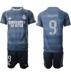 Men Real Madrid 2026 Soccer Jerseys DarkBlue #9 MBAPPE