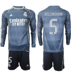 Men Real Madrid 2026 Soccer Jerseys DarkBlue Long #5 BELLINGHAM Men Real Madrid 2026 Soccer Jerseys DarkBlue Long #5 BELLINGHAM