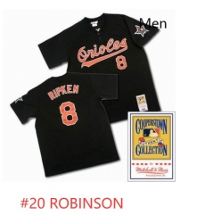 Men Orioles #20 ROBINSON Black Jersey