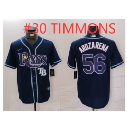 Men Tampa Bay Rays 30 Timmons Navy Cool Base Stitched Baseball Jersey