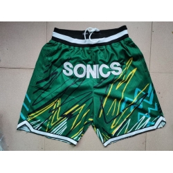 Seattle SuperSonics Basketball Shorts 005