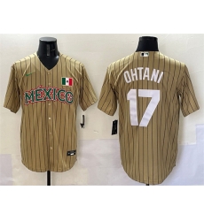 Men Mexico Baseball 17 Shohei Ohtani Tan 2023 World Baseball Classic Stitched Jersey