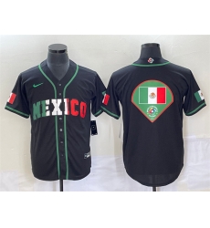 Men Mexico Baseball 2023 Black World Baseball Classic Team Big Logo Stitched Jerseys