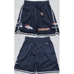 Men Denver Broncos Navy Shorts 