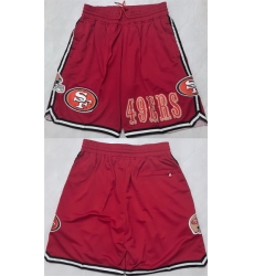 Men San Francisco 49ers Red Shorts