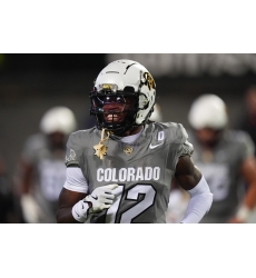 Colorado Buffaloes #12 Travis Hunter Gray New Stitched D Patch
