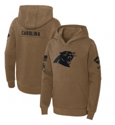 Youth Carolina Panthers 2023 Brown Salute To Service Pullover Hoodie Youth Carolina Panthers 2023 Brown Salute To Service Pullover Hoodie